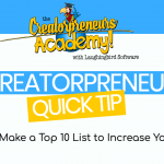 Creatorpreneurs Academy Quick Tip
