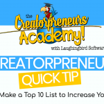 Creatorpreneurs Academy Quick Tip