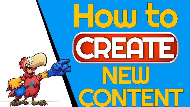 how to create new content