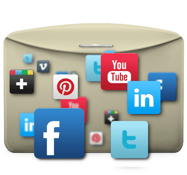 various social media icons