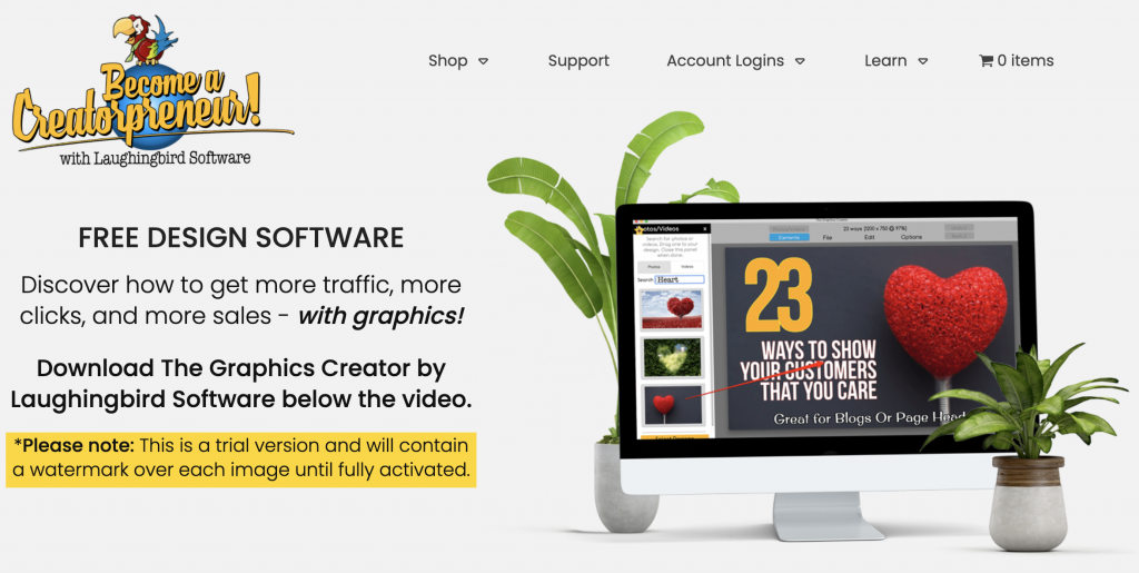 Online Marketers: Click here to grab your free trial of The Graphics Creator software and templates.