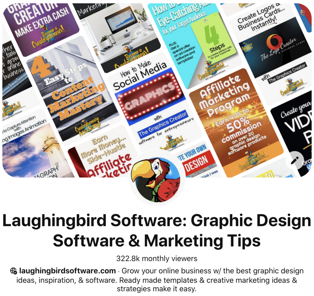 Laughingbird Software's pins created for Pinterest