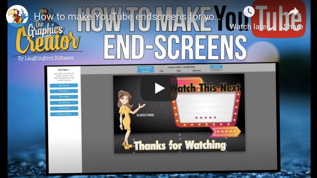 Watch the video to learn how to make an end screen to promote your YouTube videos
