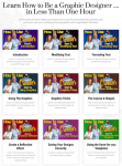 Learn how to be a graphic designer in less than one hour. Just follow this 9-part graphic design tutorial using the Graphics Creator software.