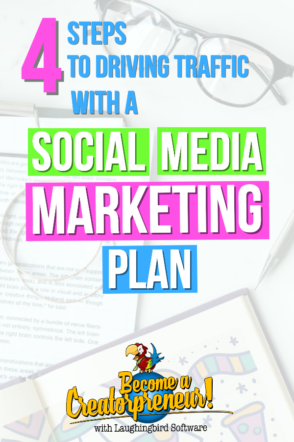 How to drive traffic to your website with a 4 step social media marketing plan.