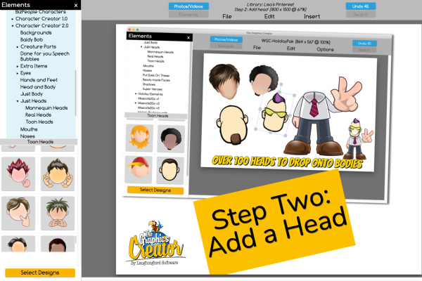 Create cute cartoon images and characters Step 2: Add a Head