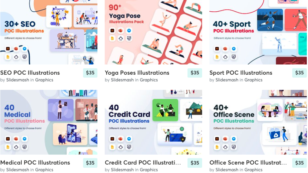 Creative Market Business Graphic Examples