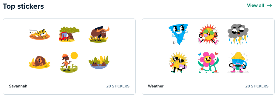 Colorful Flaticon graphics examples