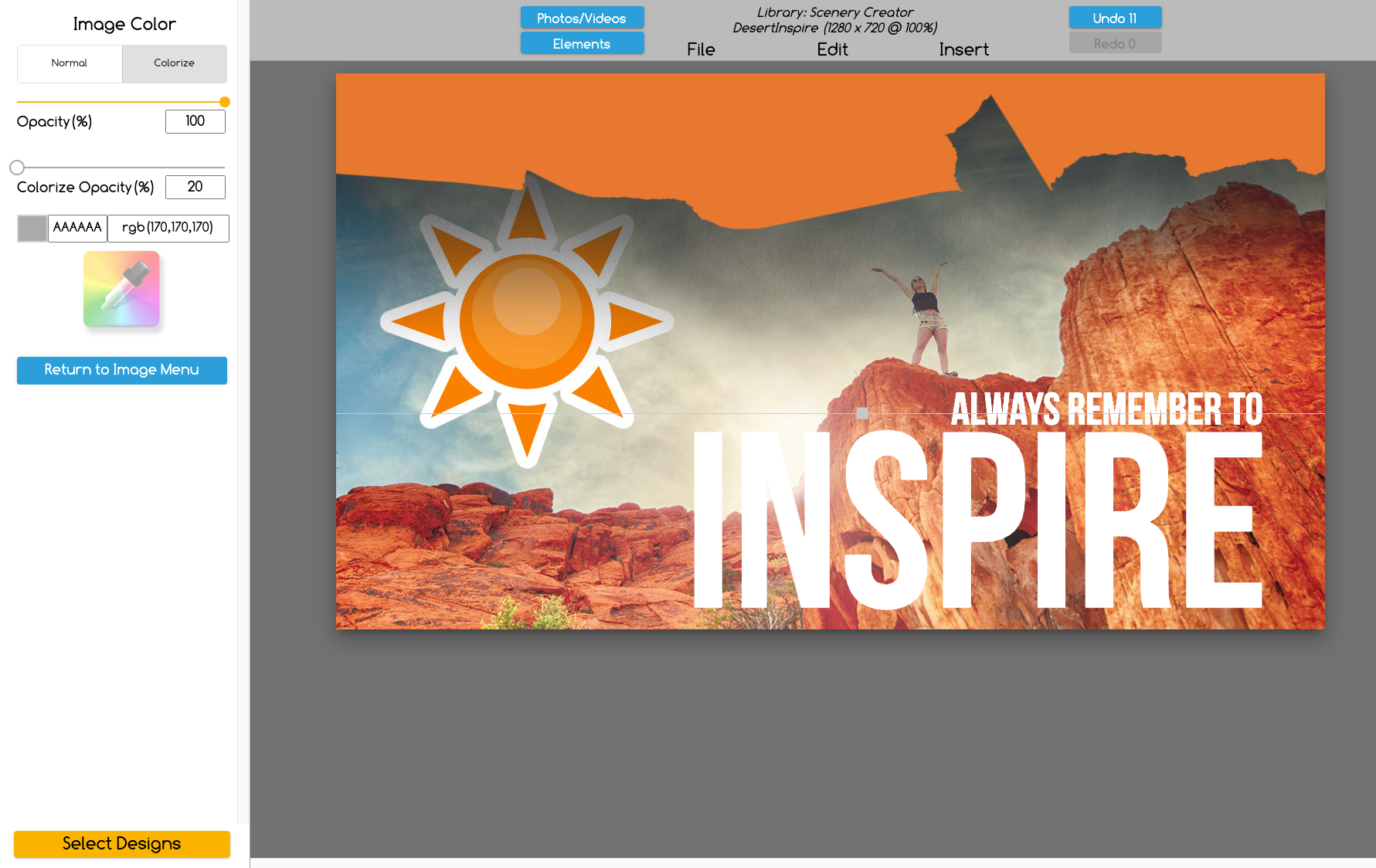 Inspirational Quote design with person standing on mountain