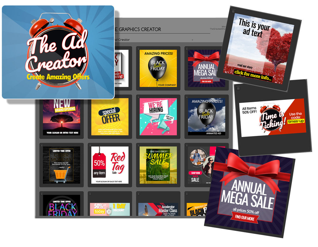 Ad Creator Graphics Templates examples