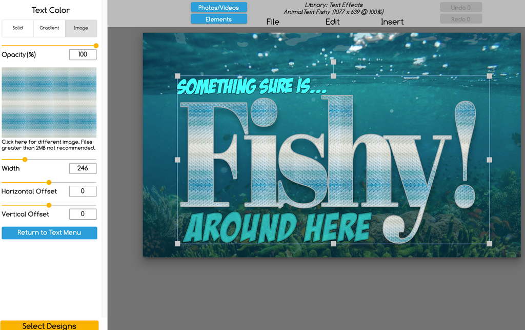 Text Effects Banner with Image in Text